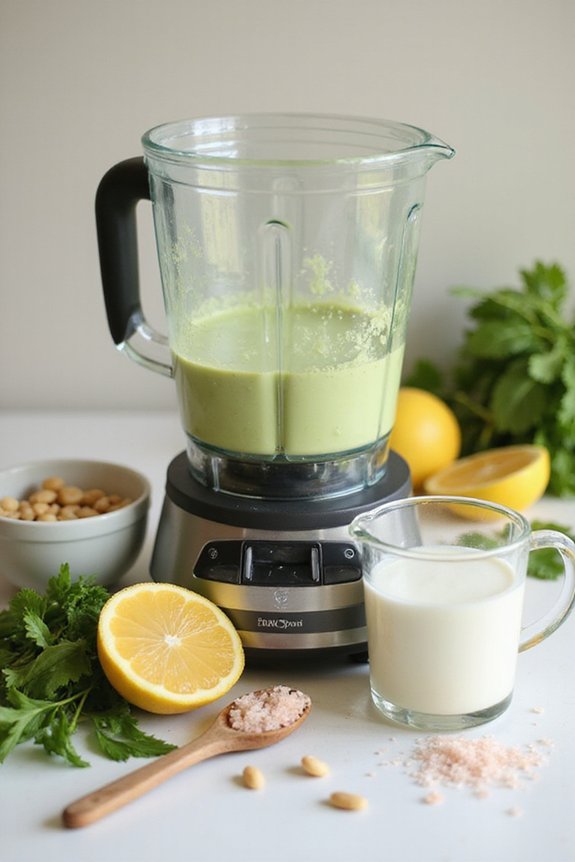 Avocado Basil Dressing Recipe (Creamy & Quick) - preparation