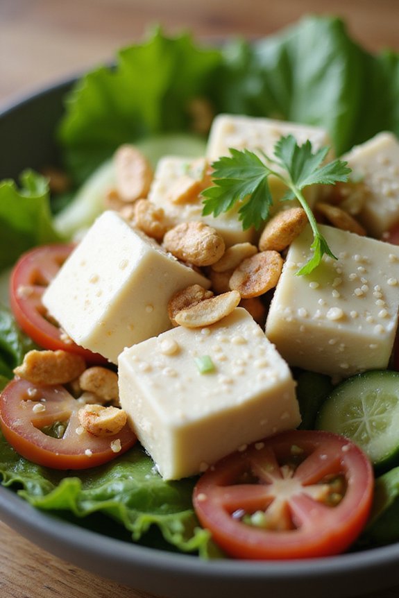 Bean Curd Peanut Salad (Best Protein) - preparation