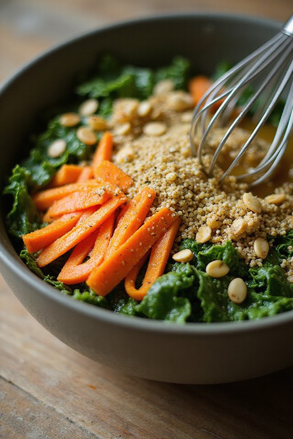 Best Kale, Carrot & Sunflower Seed Salad - preparation