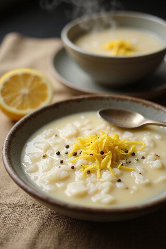 Best Lemon-Rice Soup With Silken Tofu - preparation