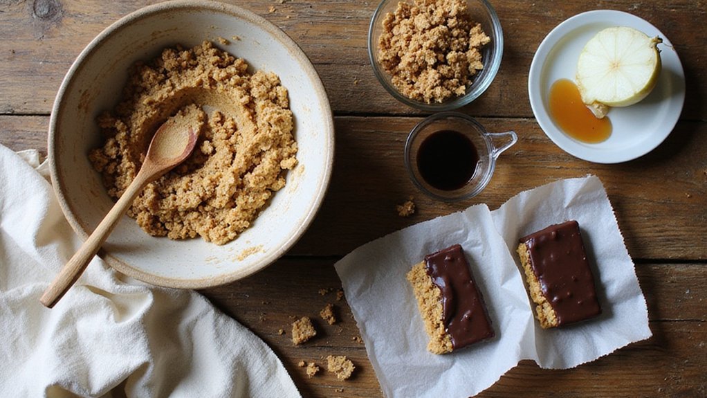 Best No-Bake Vegan Granola Bars (Chocolate Dipped)