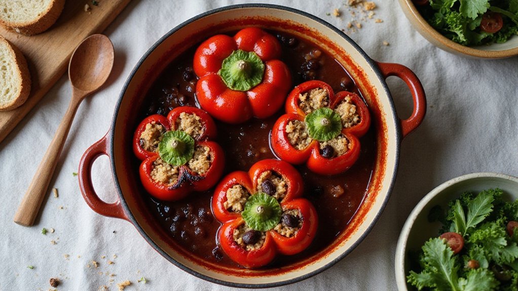 Best Tempeh Stuffed Peppers (Vegan Comfort)