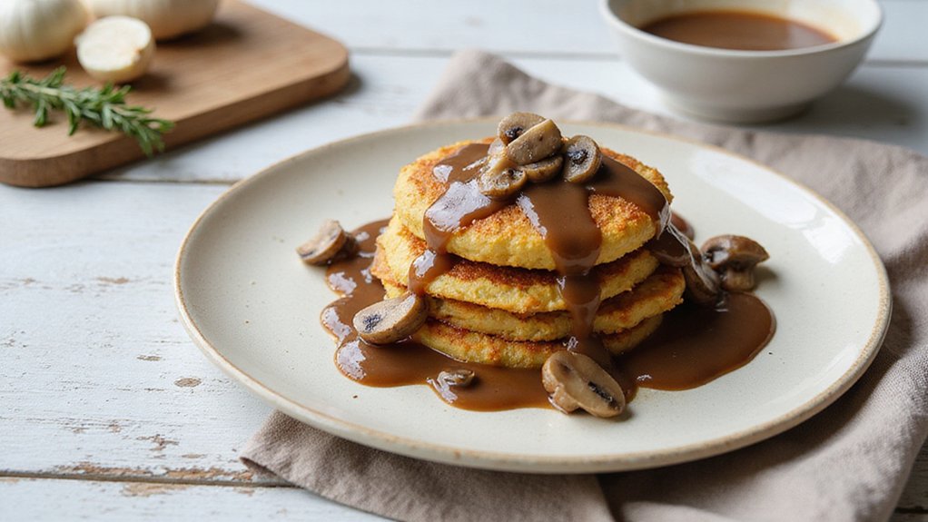 Best Tofu Pancakes With Mushroom Sauce