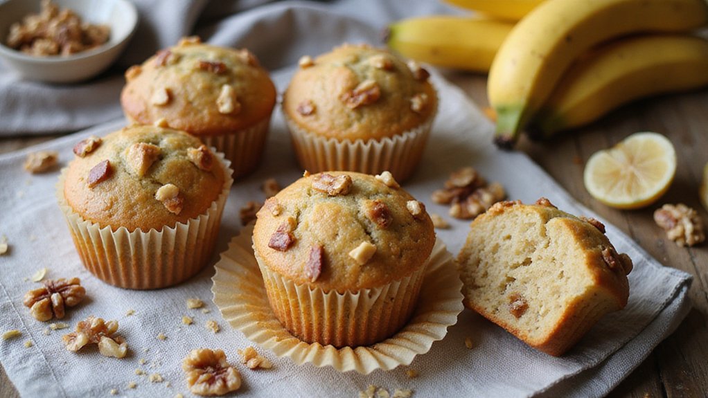 Best Vegan Banana-Walnut Muffins (GF)