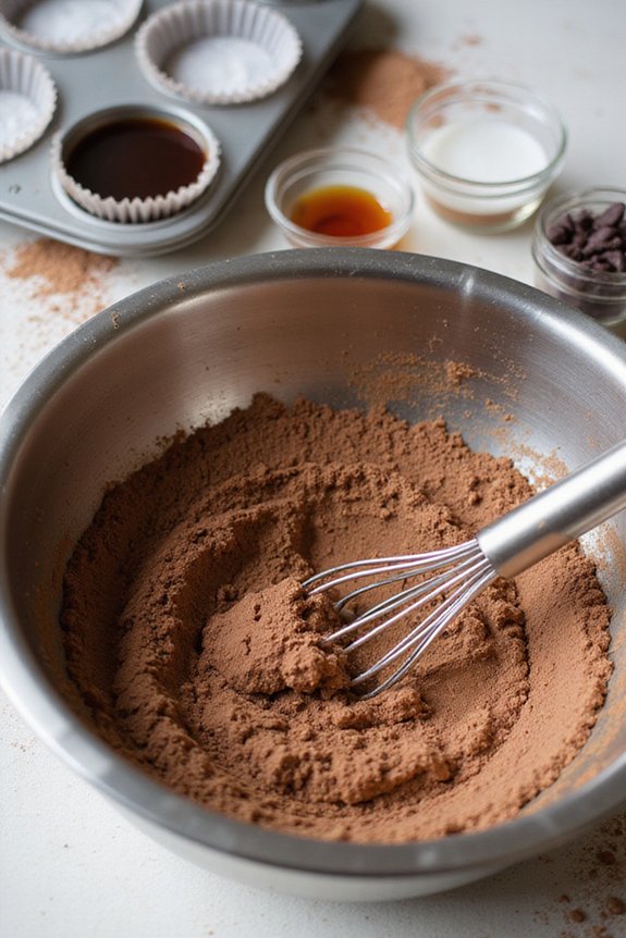 Best Vegan Chocolate Coffee Muffins (Fudgy!) - preparation