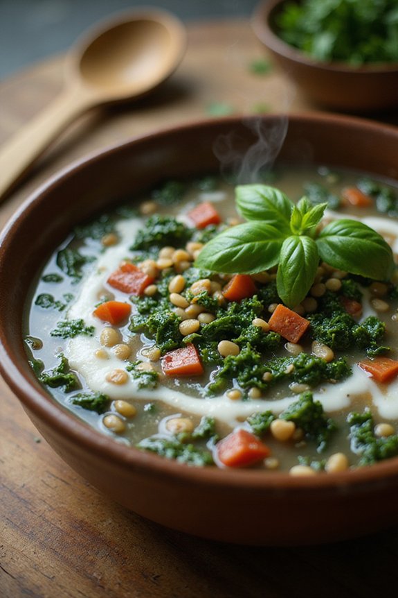 Best Vegan Mung Bean & Kale Soup (Easy) - preparation