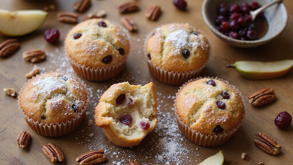 Best Vegan Pear Cranberry Pecan Muffins
