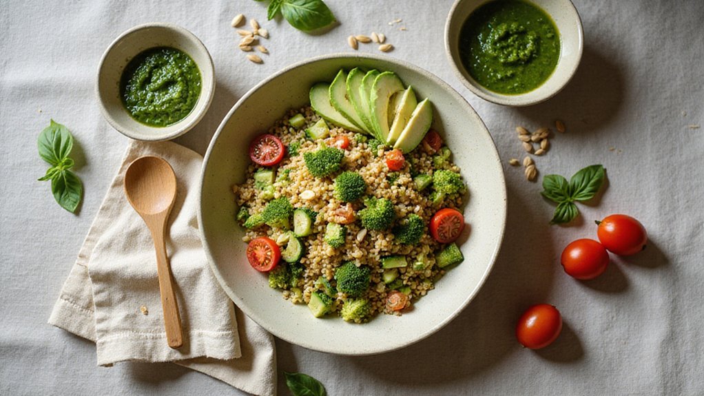 Best Vegetable Couscous With Sunflower Pesto