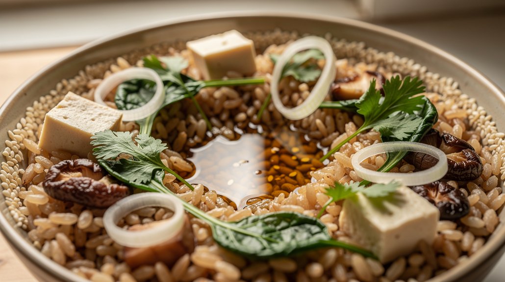 Brown Rice & Tofu Bowl (One-Pot Method) - preparation