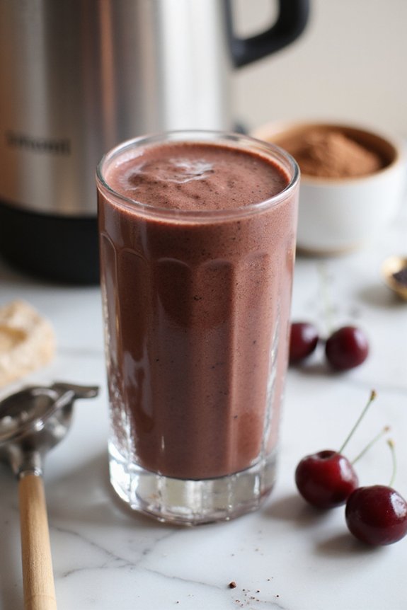 Chocolate Cherry Protein Smoothie (Quick Fix) - preparation