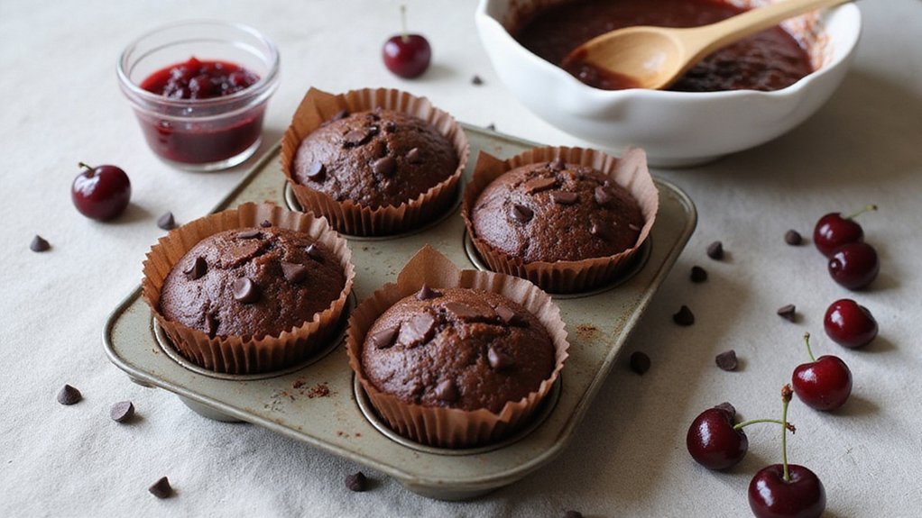 Chocolate Cherry Vegan Muffins (30-Min)