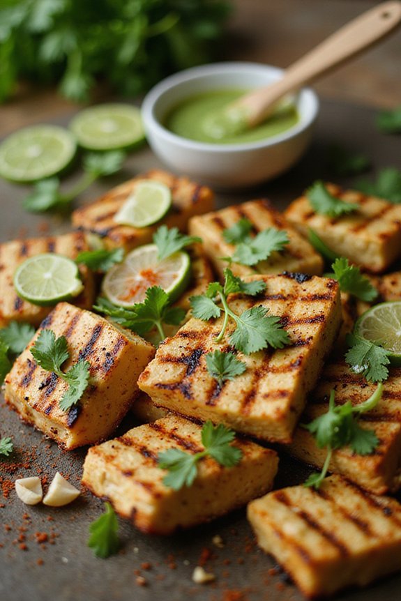Cilantro Lime Grilled Tofu (Easy & Fresh) - preparation