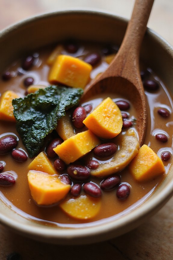 Cozy Vegan Aduki Bean Pumpkin Stew - preparation