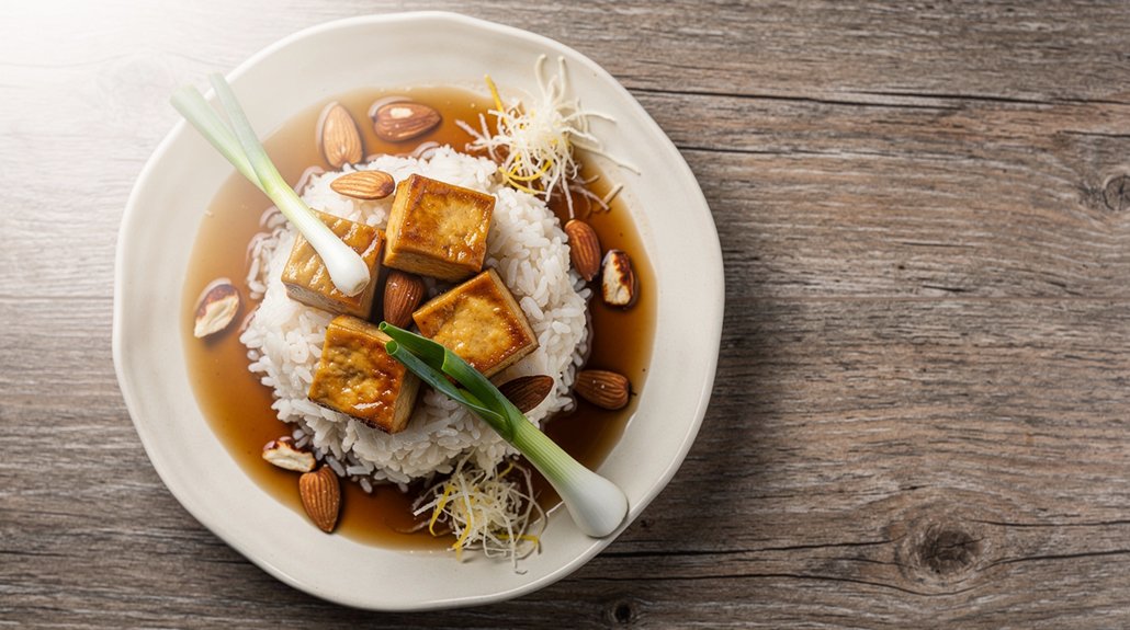Creamy Almond Tofu (Vegan Restaurant Favorite)