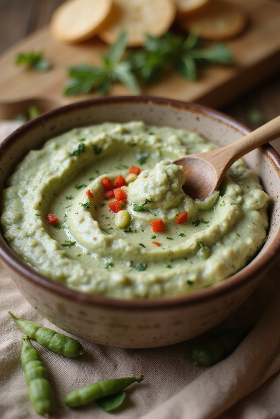 Creamy Fava Bean Mash (Easy Vegan Dip) - preparation