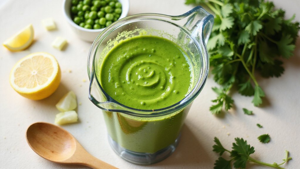 Creamy Green Pea Pasta Sauce (Vegan)