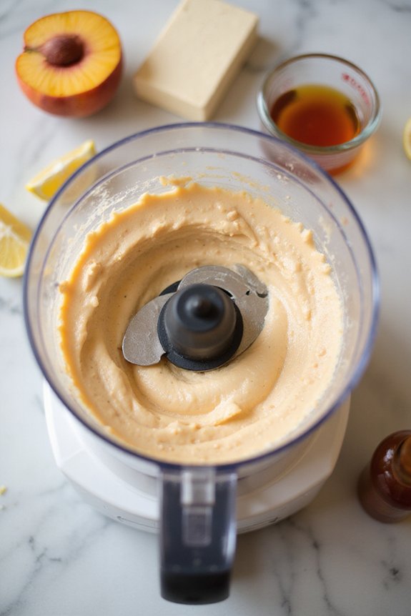 Creamy Just Peachy Vegan Ice Cream - preparation