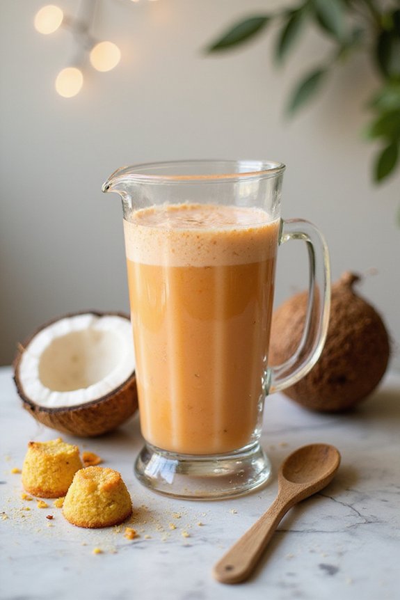 Creamy Orange Coconut Smoothie (Blender Magic) - preparation