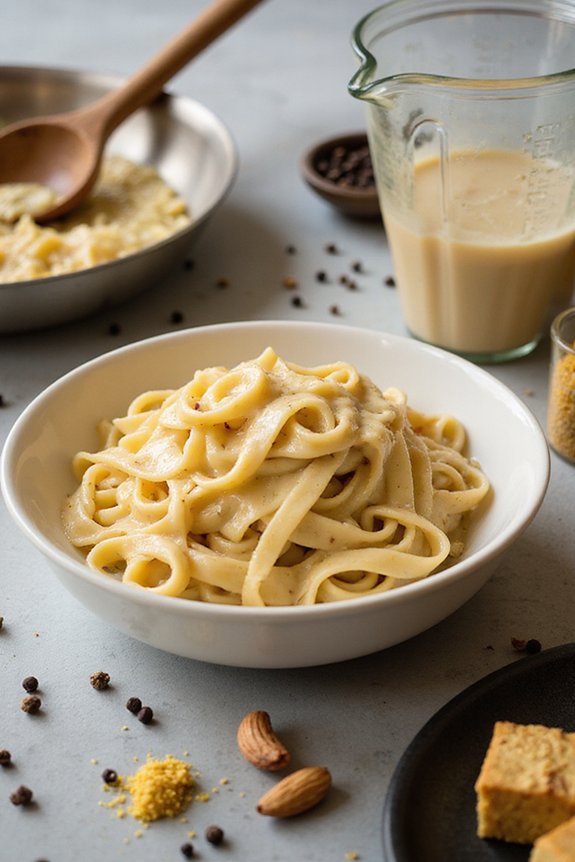 Creamy Vegan Fettuccine Alfredo - preparation