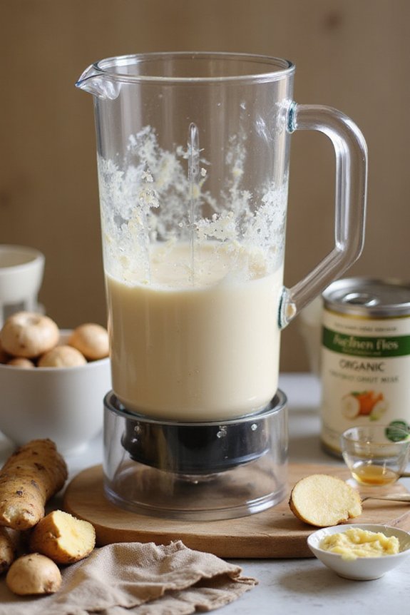 Creamy Vegan Mushroom Soup - preparation