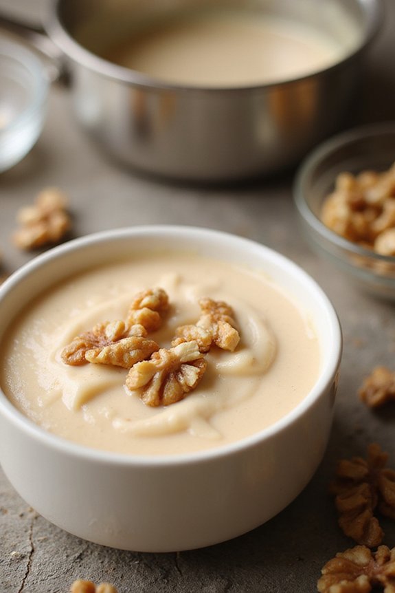 Creamy Vegan Soy Milk Pudding Dessert - preparation