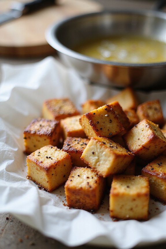 Crispy Salt & Pepper Tofu (Pan-Fried Favorite) - preparation