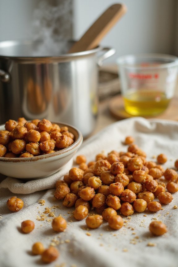 Crispy Spiced Chickpea Nuts (Vegan Snack) - preparation