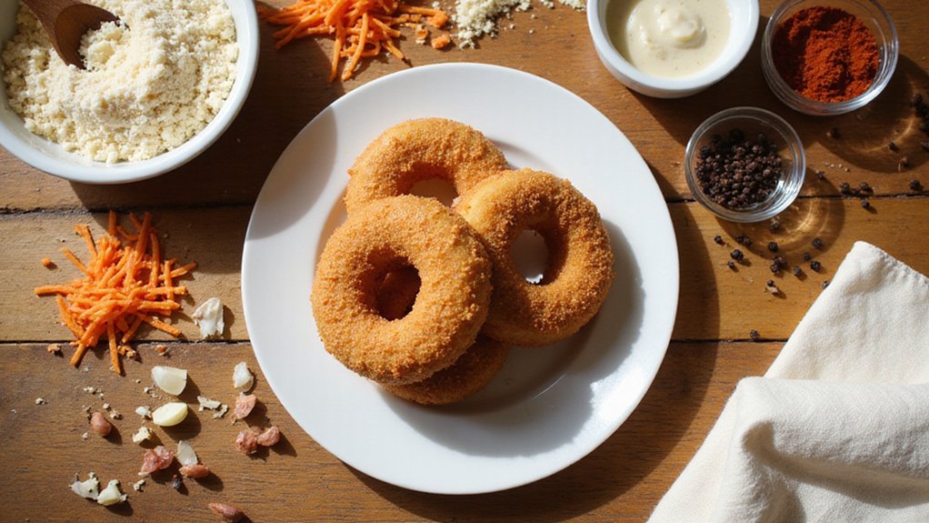 Crispy Spicy Mashed Potato Donuts (Vegan)