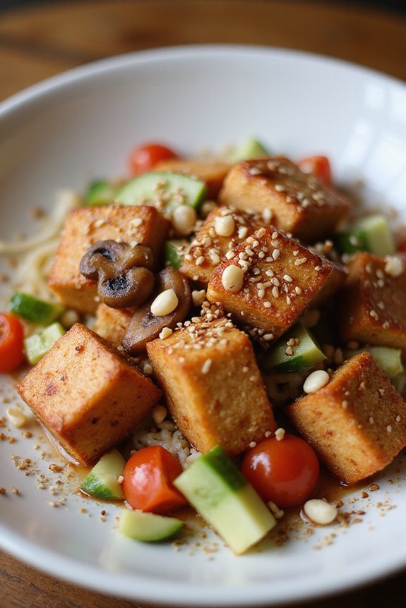 Crispy Tofu Poke (Restaurant-Quality) - preparation