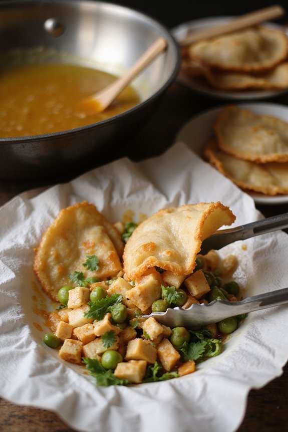 Crispy Won Ton Sandwiches (Easy Recipe) - preparation