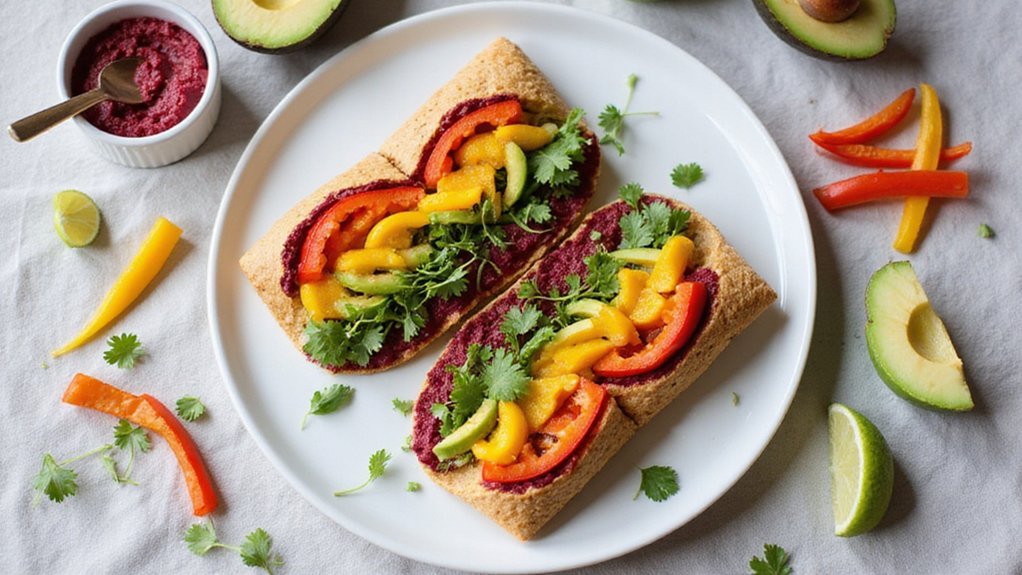 Crunchy Vegan Rainbow Wrap