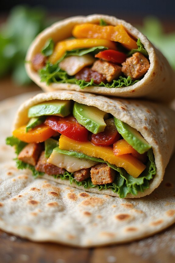 Crunchy Vegan Rainbow Wrap (20-Minute) - preparation