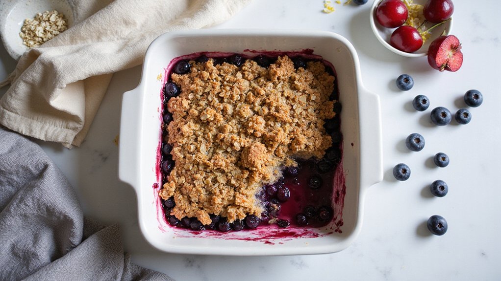 Easy Blueberry-Cherry Oatmeal Crisp (Dairy-Free)