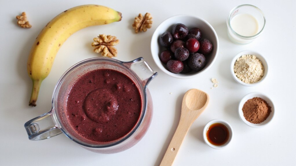 Easy Chocolate Cherry Smoothie (Ready in 5 Min)