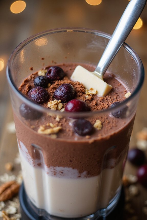 Easy Chocolate Cherry Smoothie (Ready in 5 Min) - preparation