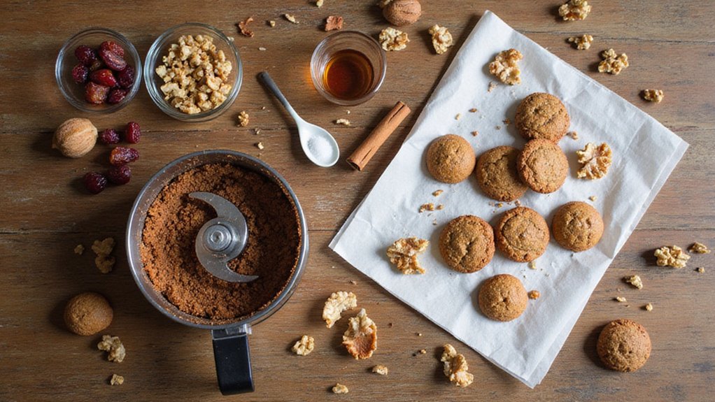 Easy Cinnamon-Walnut Vegan Cookies (No Flour!)