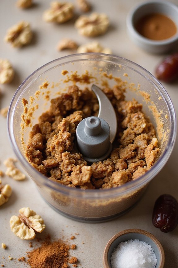 Easy Cinnamon-Walnut Vegan Cookies (No Flour!) - preparation