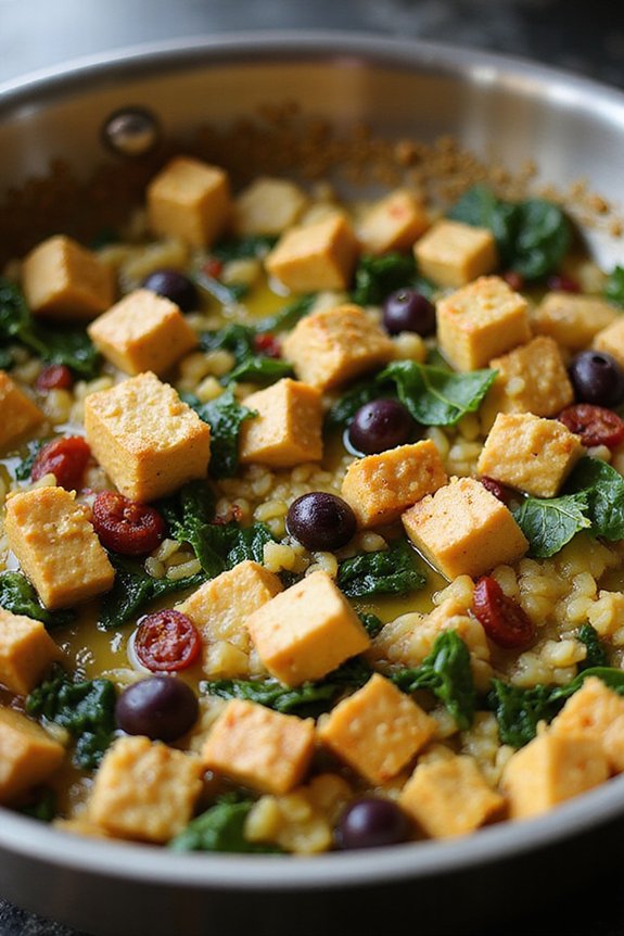 Easy Green Scrambled Tofu (5-Minute Recipe) - preparation