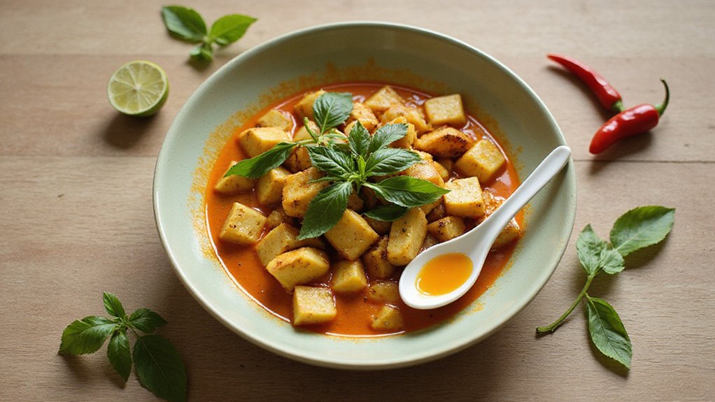 Easy Peanut Curry Tofu & Potatoes (30 Minutes)