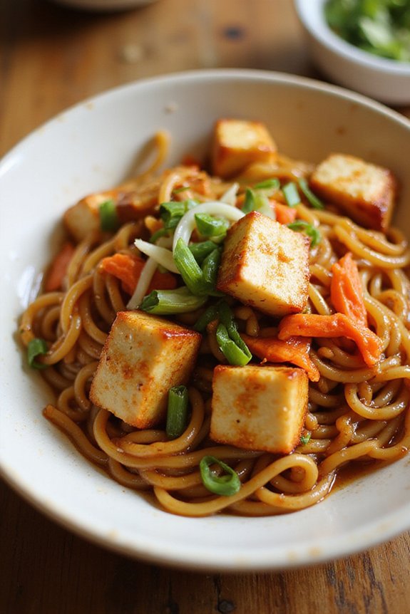Easy Peanut Noodles With Tofu (Quick Dinner) - preparation