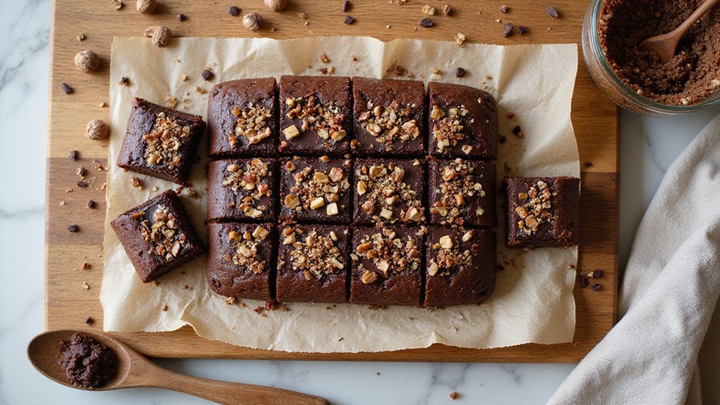 Easy Raw Hazelnut Brownies With Chocolate Ganache