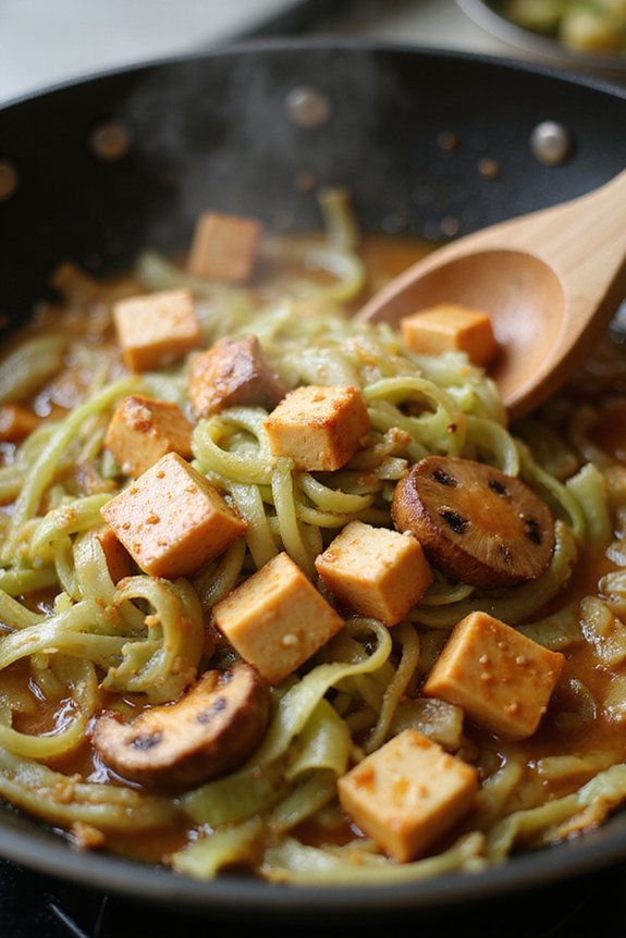Easy Teriyaki Cabbage With Tofu (Ready in 15 Minutes) - preparation
