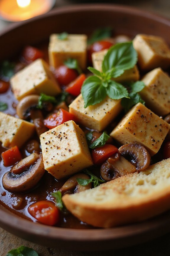 Easy Tofu and Mushroom Marsala - preparation