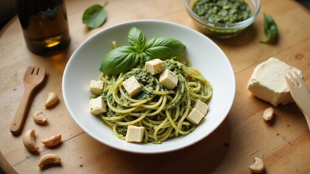 Easy Tofu Pesto Pasta (Plant-Based Classic)