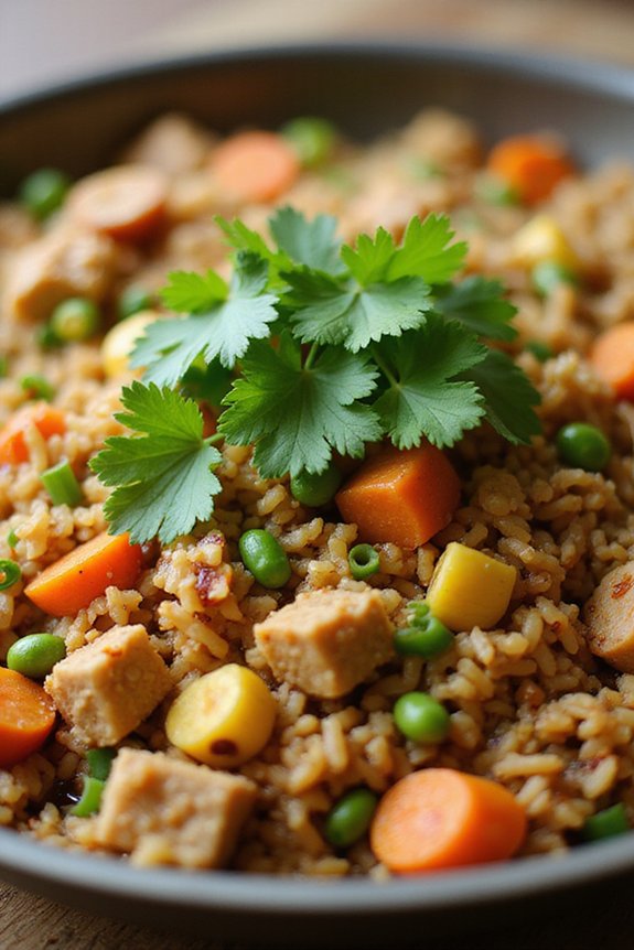 Easy Tofurkey Fried Rice (Quick Weeknight) - preparation