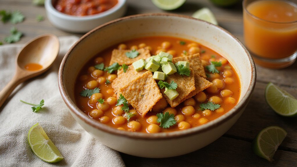 Easy Vegan Chickpea Tortilla Soup