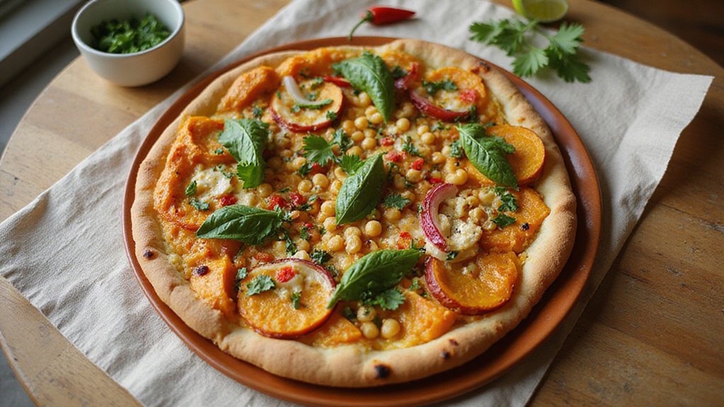 Easy Vegan Curry Sweet Potato Pizza (30-Min)