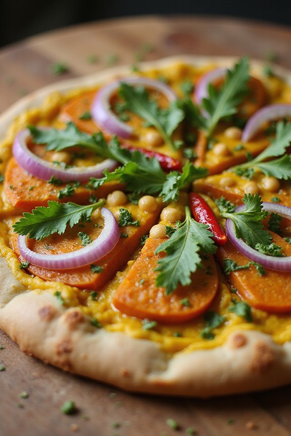 Easy Vegan Curry Sweet Potato Pizza (30-Min) - preparation