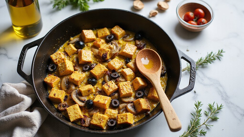 Easy Vegan Mediterranean Scramble (Tofu)