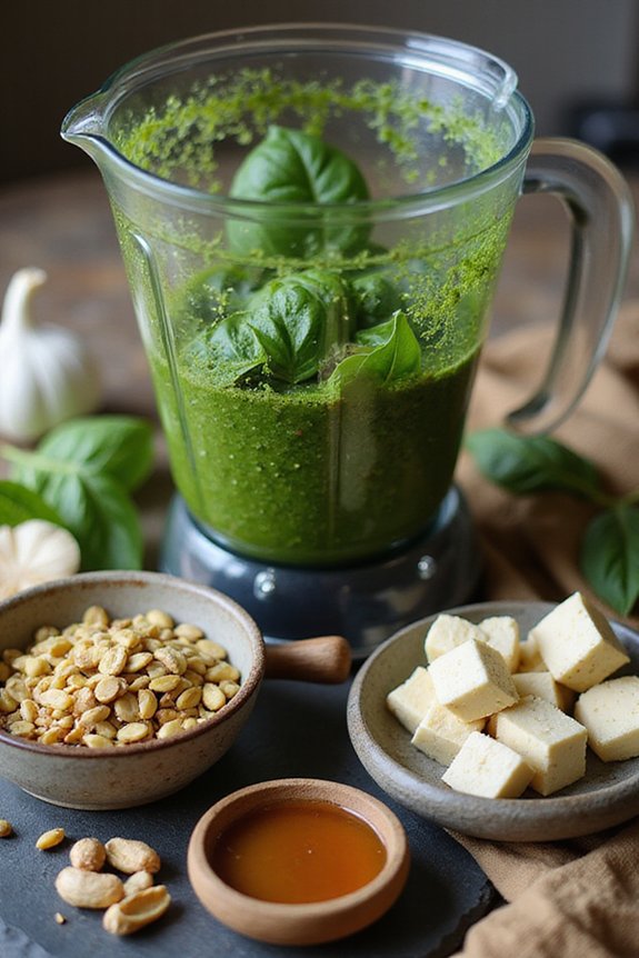 Easy Vegan Pesto Recipe (10-Minute Blender) - preparation